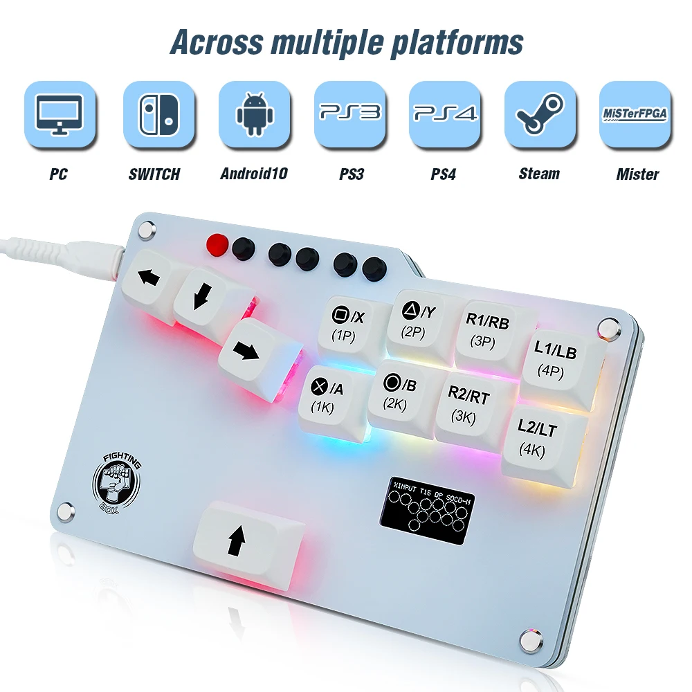 HitBox Fighting Box Gamepad Keyboard  For PC GP2040-CE Arcade Joystick Street Fighter For Nintendo Switch/PS3/PS4/Mister/Steam