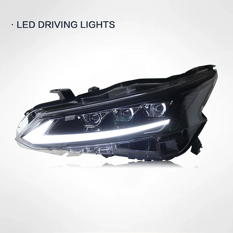 Фото Светодиодная фара в сборе для Nissan teana altima и Nissan versa teana 19-23, модифицированная линза, передняя лампа DRL, динамический указатель поворота №2