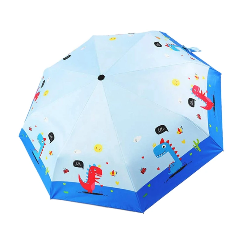 

Cartoon Dinosaur Print Children Windproof Sun UV Protection Parasol Auto Open And Close Kids Sun Umbrella