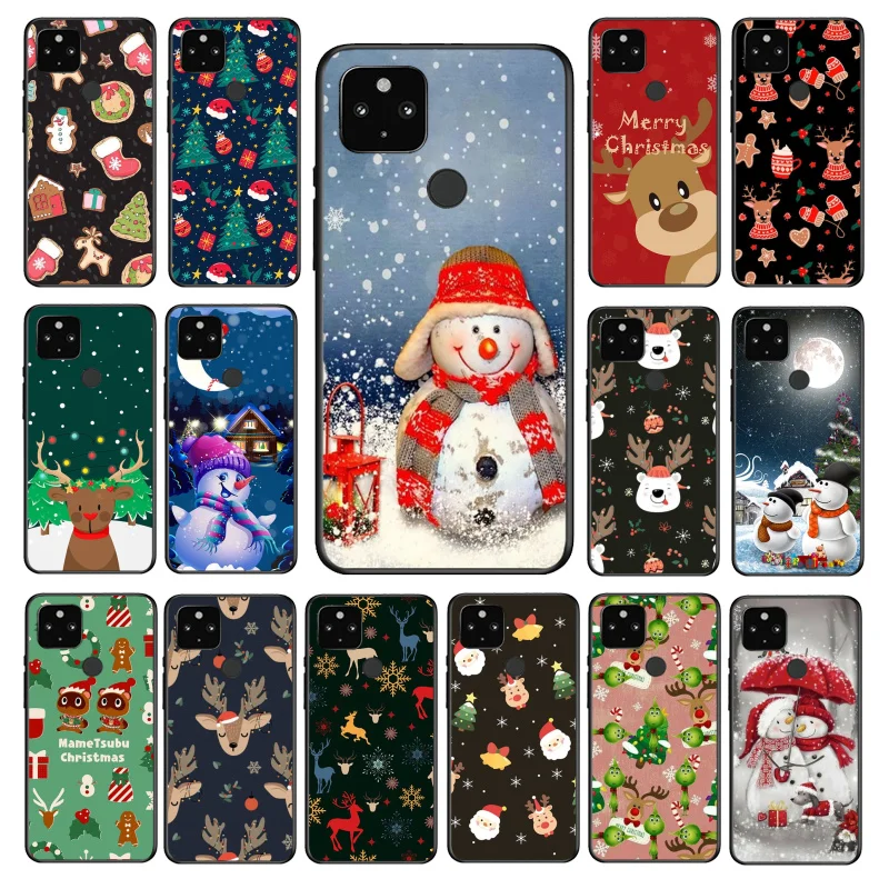 

Merry Christmas Snowman Deer Phone Case for Google Pixel 7 Pro 7 6A 6 Pro 5A 4A 3A Pixel 4 XL Pixel 5 6 4 3 XL 3A XL 2 XL
