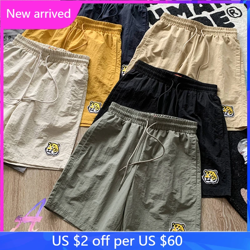 

Human Made Shorts Tiger Embroidery Casual Loose Men's Women's Humanmade Basketball Beach Shorts