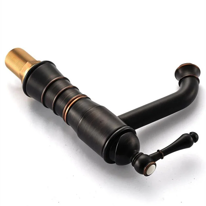 Смеситель для ванной комнаты черный медный смеситель горячей и холодной воды