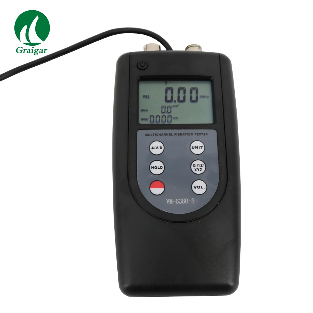 

New VM-6380-3 Three Channel Vibration Meter Used For Measuring Periodic Motion