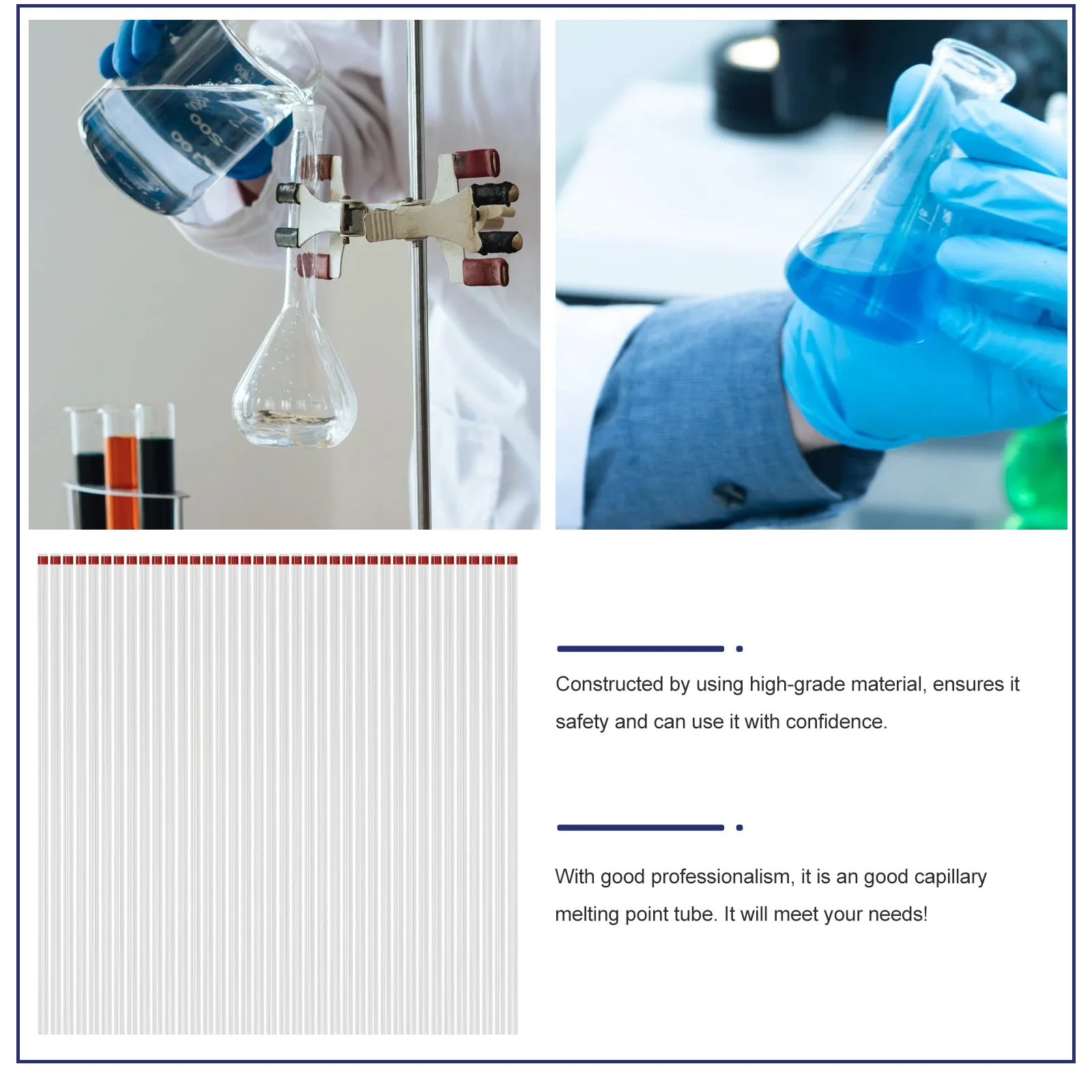 2 набора из 200 шт. стеклянных капиллярных трубок микрогематокритовые трубы