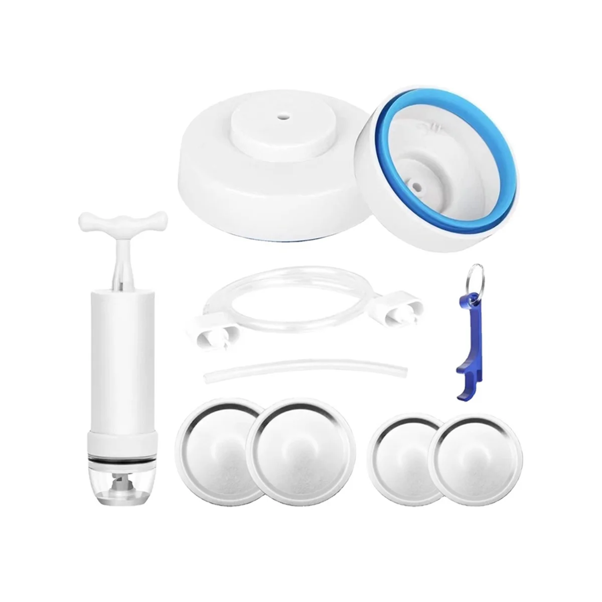 

11Pcs USB Electric Vacuum Sealer Safety Vacuum Sealer Accessories Kit Pollution-Resistant Wide-Mouth Canned Sealer