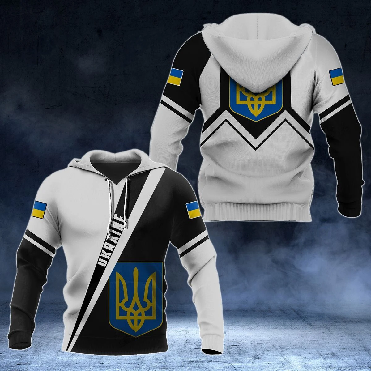 Украина гордится гербом страны флаг 3D принт Мужская Женская толстовка на молнии