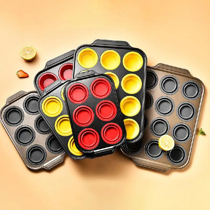 Силиконовая форма для кексов с 6/12 отверстиями антипригарная торта легкосъемный