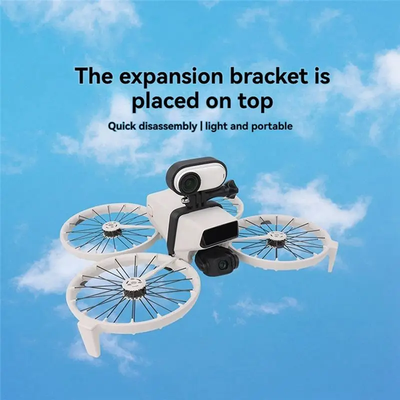 Фото Верхний расширительный кронштейн для дрона DJI Flip, верхний держатель для экшн-камеры, адаптер для Gopro/Go3s, аксессуары-A25R №3