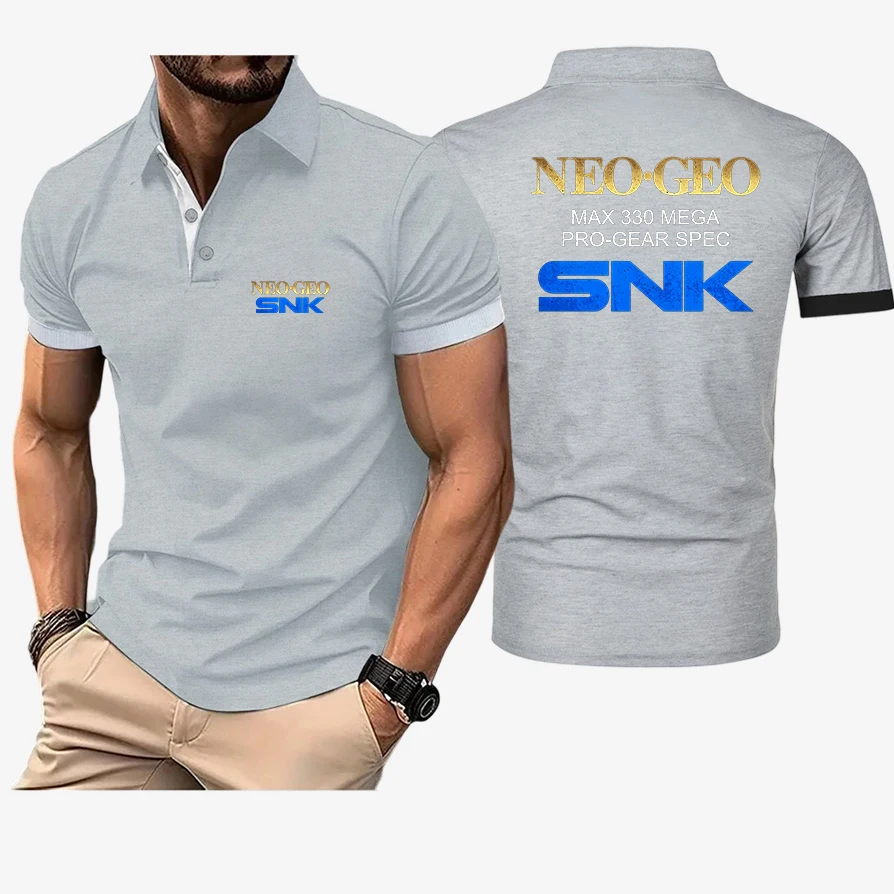 Фото Мужская легкая футболка-поло 2026 Neo Geo Pro Gear Spec с графическим логотипом, однотонная, дышащая, летняя №2