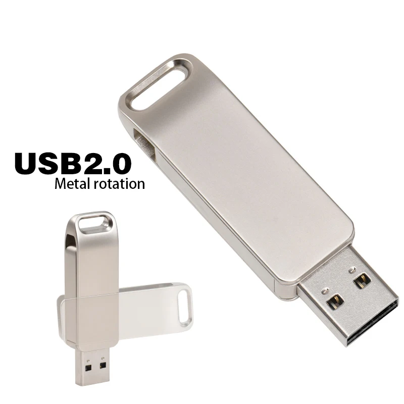 

JASTER Mini Metal USB Flash Drives 128GB Rotatable Free Custom Logo USB Stick 64GB 32GB 16GB Waterproof Pen Drive Business Gift