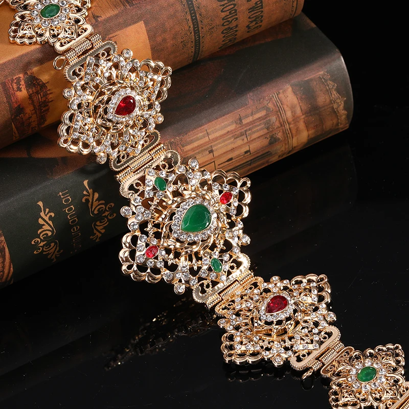 

Moroccan style Rhinestone crystal robe jewelry waist chain Algerian wedding belt party wedding jewelry preferred