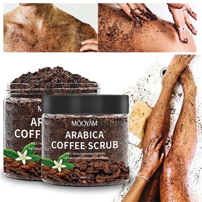 Arabica Coffee Scrub Body Cream Facial Dead Sea Salt For Exfoliating Whitening Moisturizing Anti Cellulite Treatment Acne |