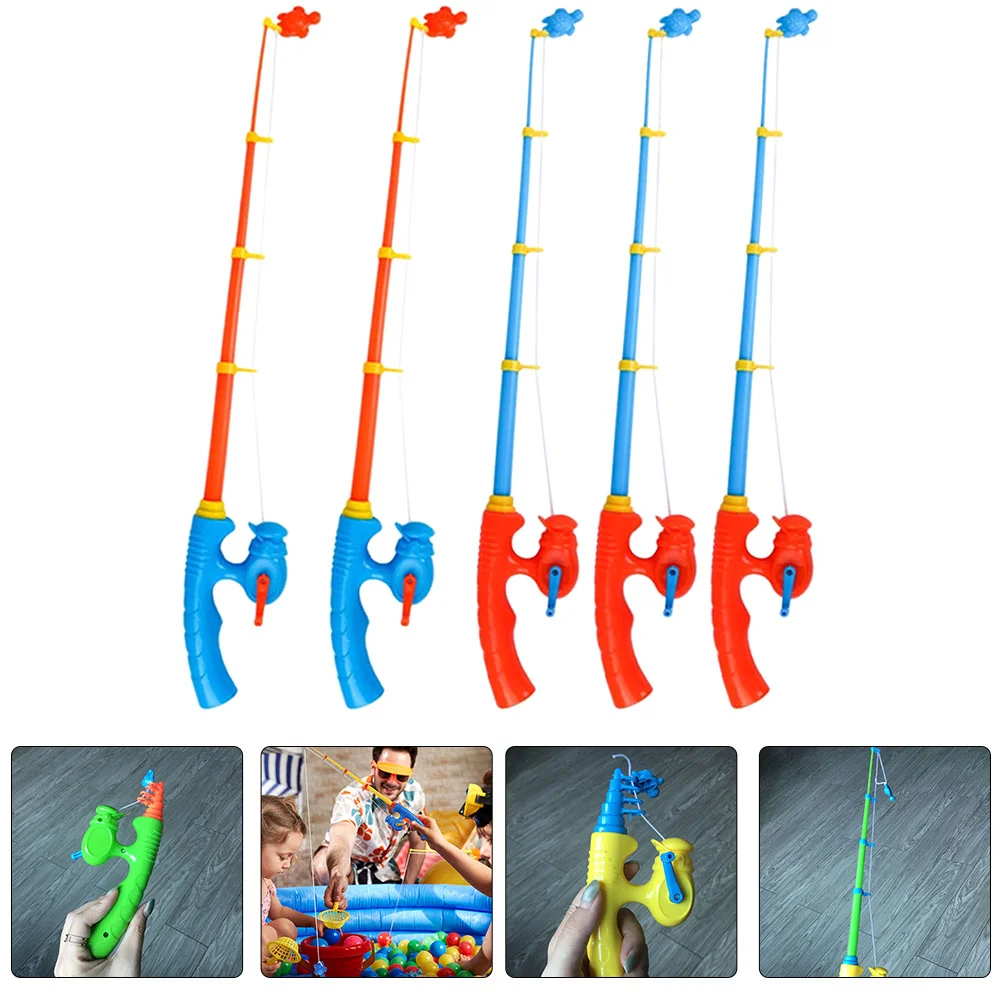 

5 Pcs Fishing Rod Kids Outdoor Toyss Poles Commercial Kids' Plastic Game Rods Supplies Baby Magnet