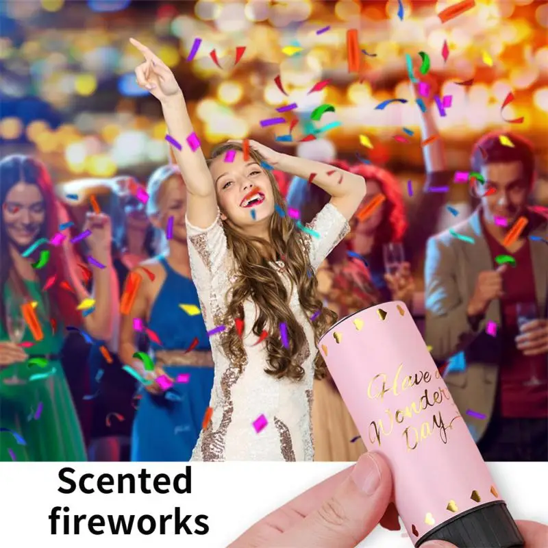 

6 Color Scented Confetti Cone Wedding Salutes Birthday Party Wedding Atmosphere Mini Props Handheld Salutes Party Supply