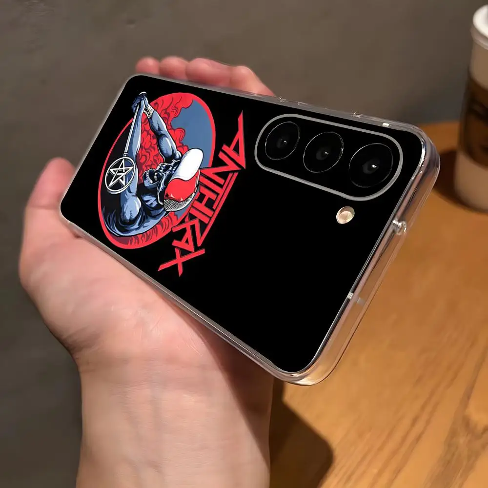 Фото Чехол для телефона с изображением рок-группы A-Anthrax для Samsung A23 A33 A53 A52s A35 AA14 A16 5G A52, прозрачный чехол. №1