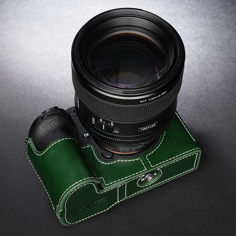 Высококачественный чехол ручной работы из натуральной кожи для половины камеры