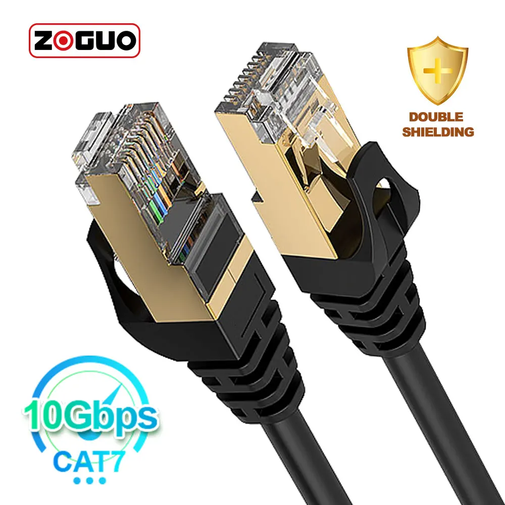 

5438 NO.2Cat7 Ethernet Kabel Sftp 10Gbps 500Mhz Kat 7 RJ45 Netwerk Lan Patch Cord Voor Router Modem Internet Iptv rj 45