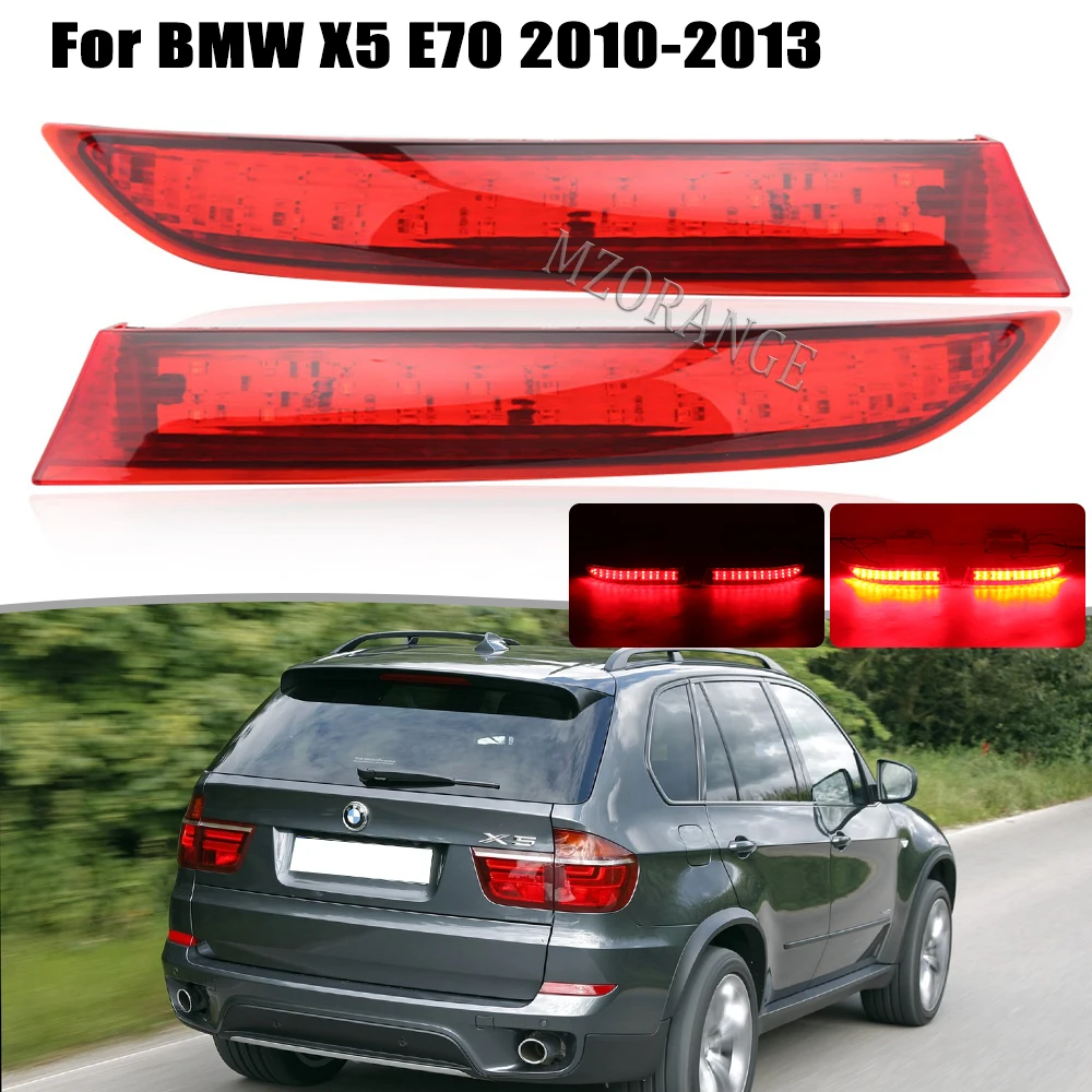 

LED Rear Bumper Reflector Light For BMW X5 E70 LCI 2011 2012 2013 Stop Brake Fog Lamp Turn Signal Warning Lamp Car Accessories