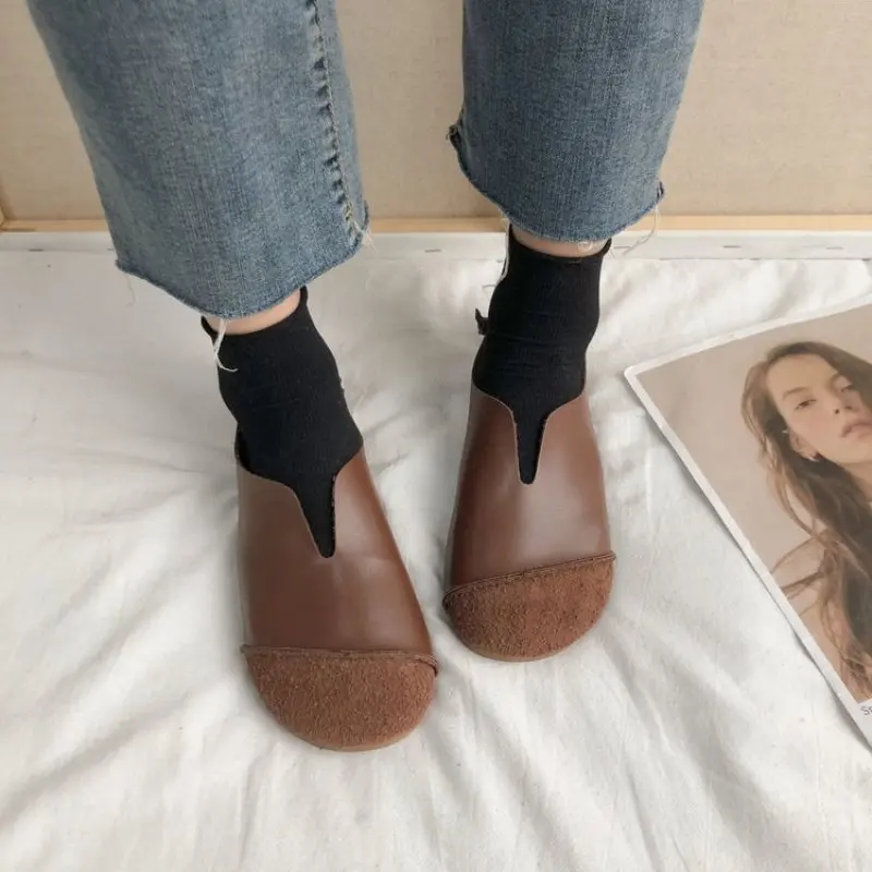 

Mori Girl Retro Literary Shallow Mouth Flat Shoes Soft Bottom Wild Breathable Casual Women's Single Shoes 2022 New Vulcanized