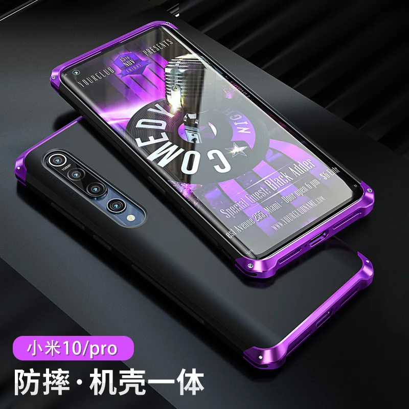 Hot! All-inclusive Hard Shell For Xiaomi Mi 10 PRO Mi10 Shockproof Case 10Pro Textured Phone Metal Frame PC Back Cover