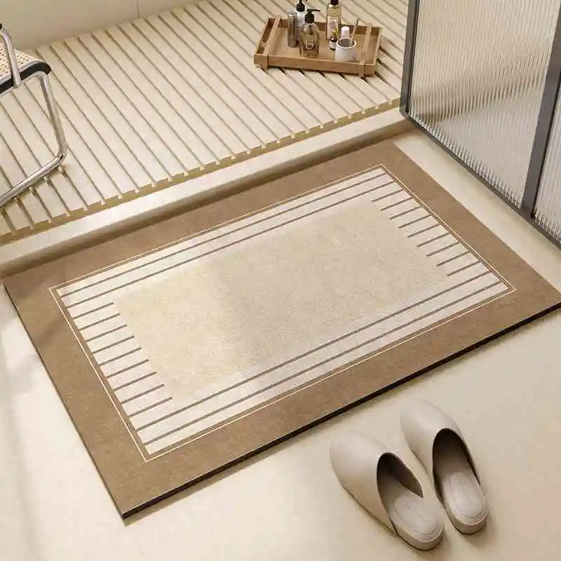 

2023 carpet floor mat, bathroom anti-skid mat carpet grey