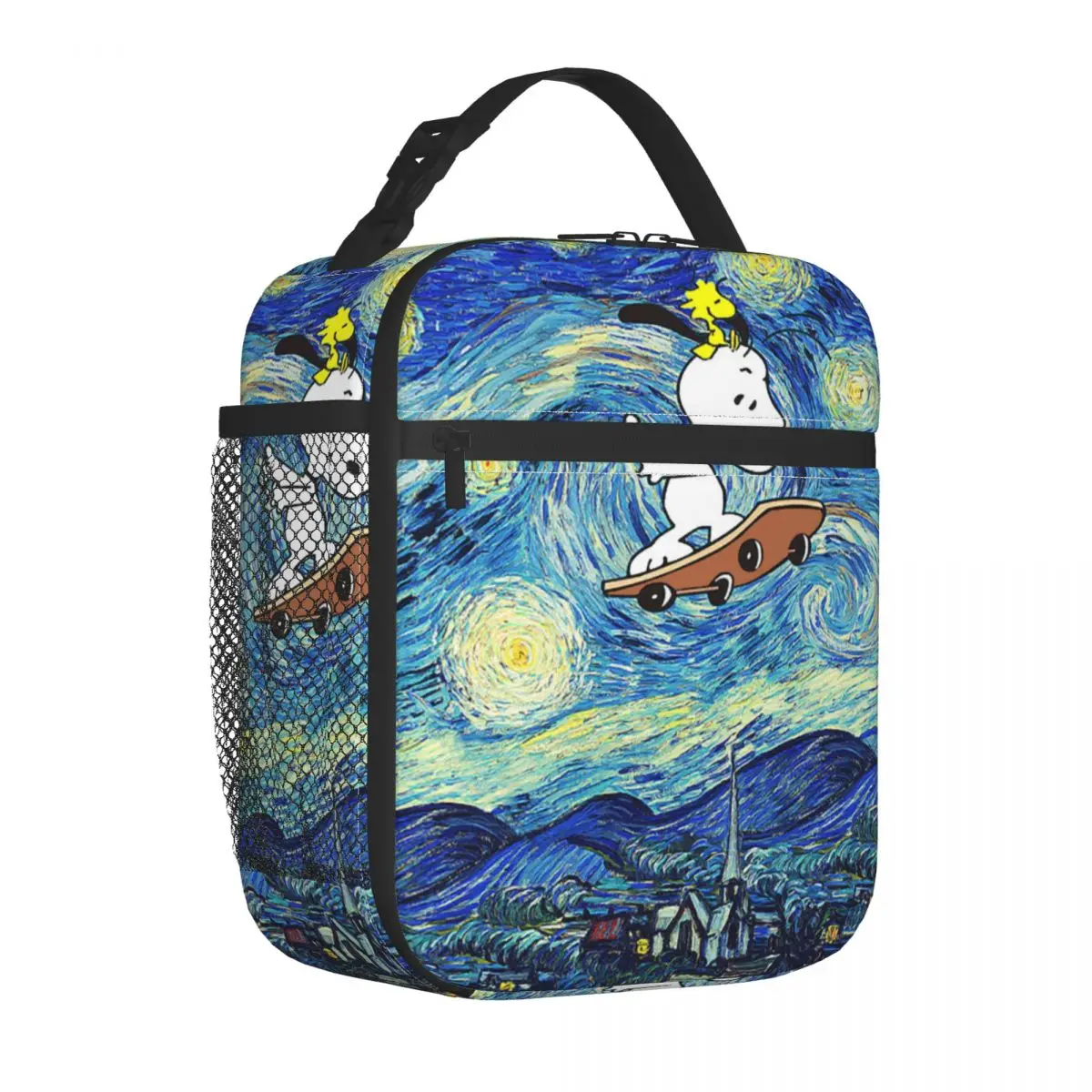 Изолированные пакеты для ланча Snoopy с изображением звездной ночи герметичный