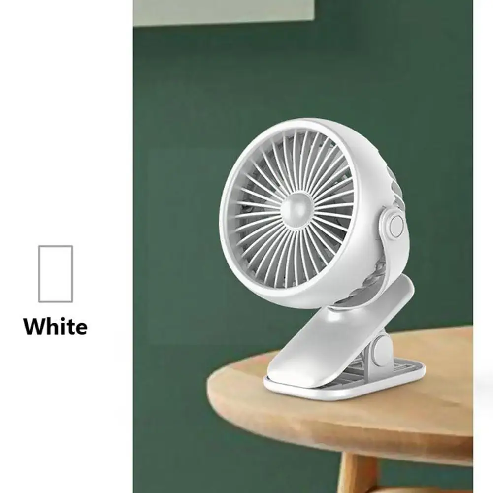 

Portable Usb Rechargeable Table Fan Clip-on Type Mini Desk Fan 360 Degree Rotation Adjustable Clip-on Fan Summer For Car Of X8g7
