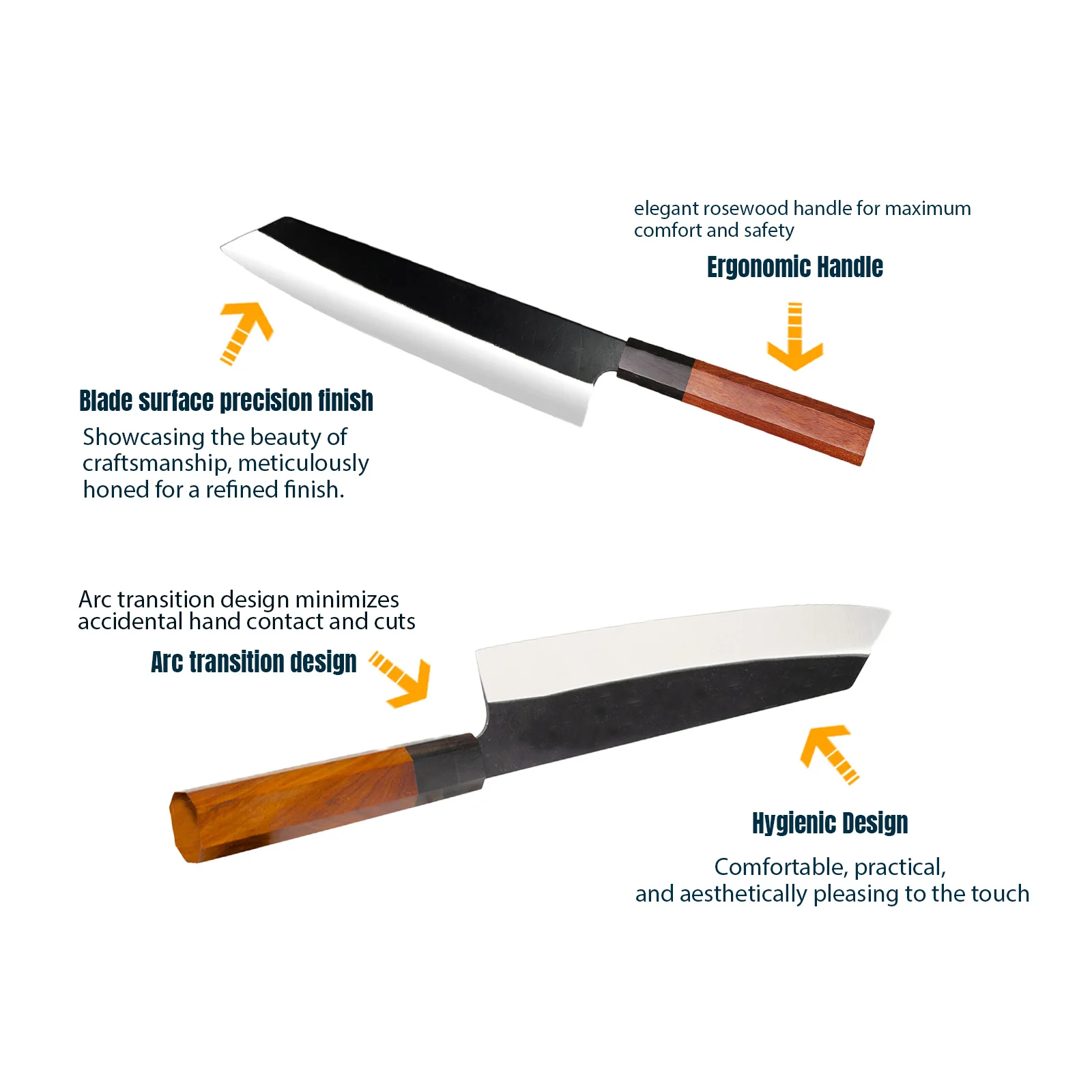 Японский нож Кирицуке с восьмиугольной ручкой кухонные ножи шеф-повара Gyuto