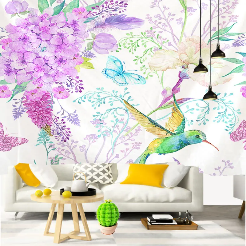 Цветочное и искусственное украшение для стен Декор дома спальни 2024 птиц