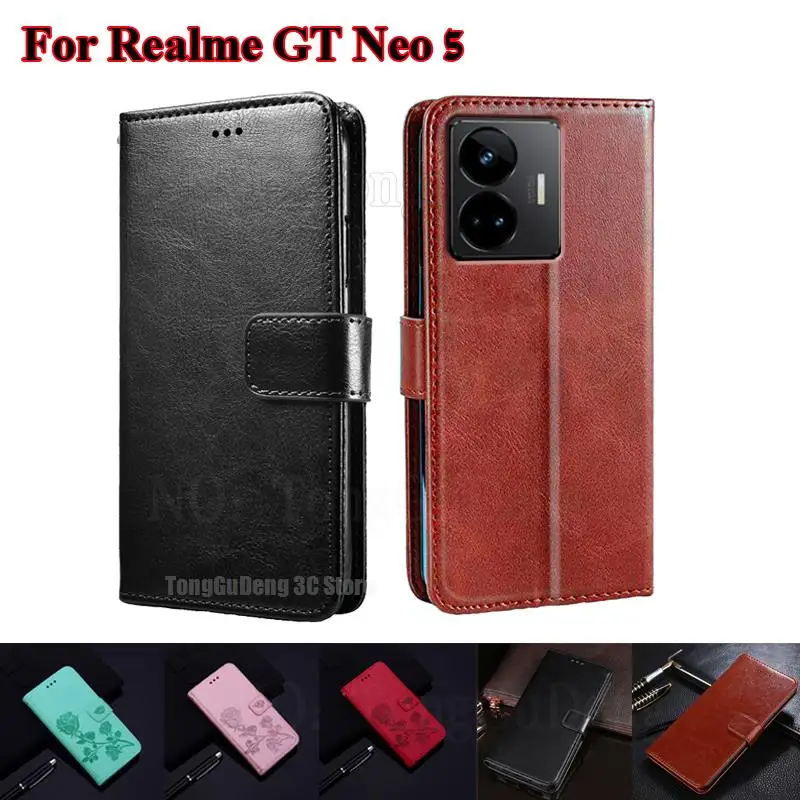 

Magnetic Phone Case For Realme GT Neo 5 RMX3706 Case Leather Flip Phone Coque Cover For Carcasa Realme GT Neo5 240W Mujer Hoesje