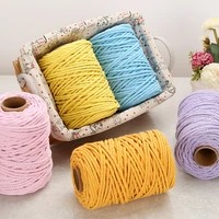 50meters 34mm twisted cord 100 cotton rope colorful twine macrame thread string for party wedding decoration diy accessories