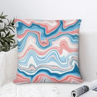 red blue marble cushion cover super soft pillowcase cartoon geometric patterns pillows covers home decor