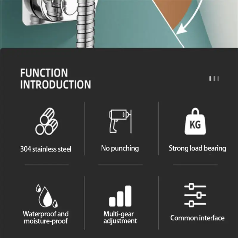 Поддержка душевой лейки настенная автоматическая беспроводная универсальная
