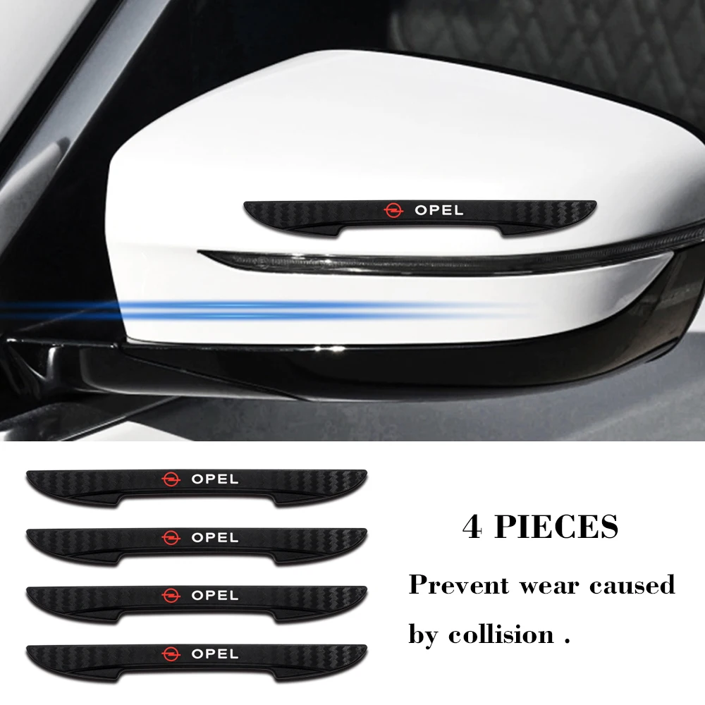 

4Pcs Car LOGO Side Door Anti-collision Scratch Strip Edge Guards Trim For Opel Astra H G J Insignia Mokka Zafira Corsa Vectr ETC