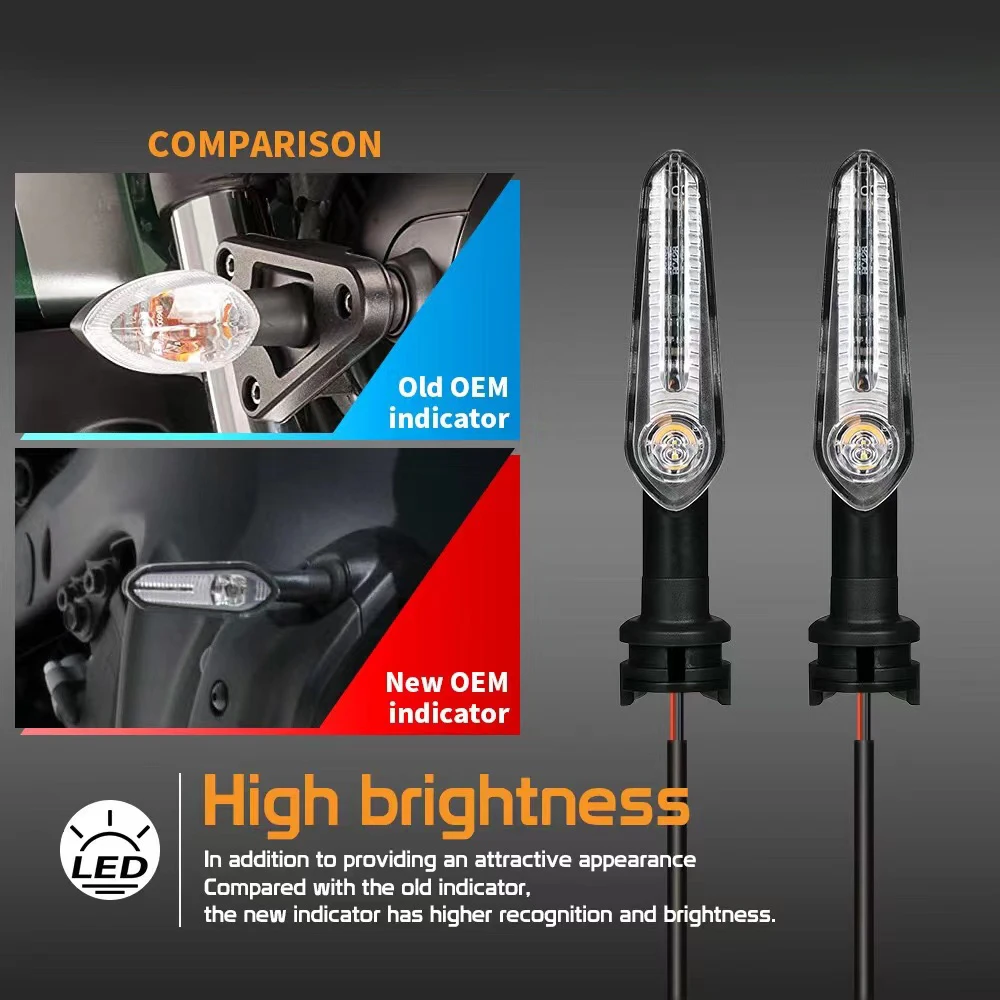 

LED Turn Signal Light For YAMAHA MT07 Tenere 700 XJ6 FZ6 MT09 Tracer 900 MT10 MT03 FZ25 Motorcycle Flashing Directional Flasher