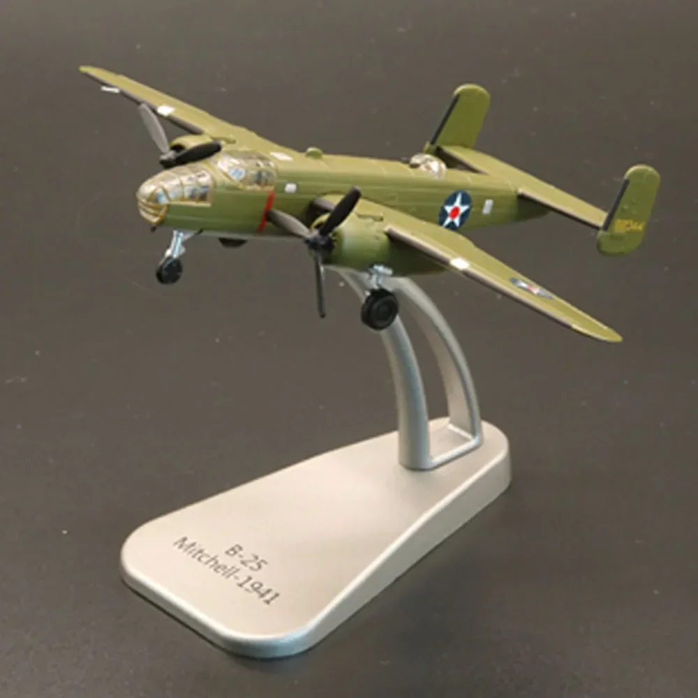 Новинка 2024 Литая под давлением масштаб 1/144 B25 Митчелл бомбардировщик модель из