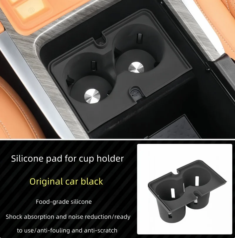 

Автомобильный защитный коврик для стакана с водой с центральным управлением, подходит для Tank 500 Hi4-t Hi4-Z, автоматический держатель для стакана с водой с металлическим кольцом для компакт-дисков, силиконовая накладка