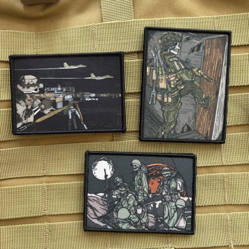 Тактическая команда Череп снайперская тактическая нашивка Рейнджер солдат