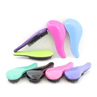 magic anti static hair brush handle tangle detangling comb shower electroplate massage comb salon hair styling tool