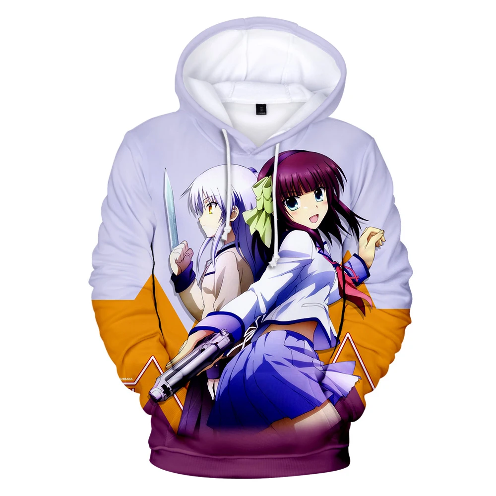 

Мужская толстовка с капюшоном Angel Beats, толстовка в стиле K-POP, уличная одежда в стиле Харадзюку, Детская толстовка с капюшоном