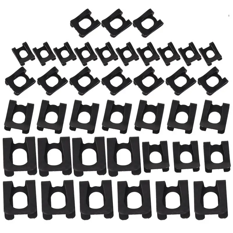 

40 шт., стопорные зажимы, эластичная ось, шайба, автозастежки, автомобильный фиксатор, автомобильные аксессуары, набор из окисленного металла
