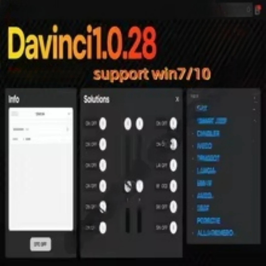 Фото Программное обеспечение Davinci 1.0.28 (2025), хит продаж, поддержка Windows 7/10/11, работает с KESS/KTAG, 3 продано №1