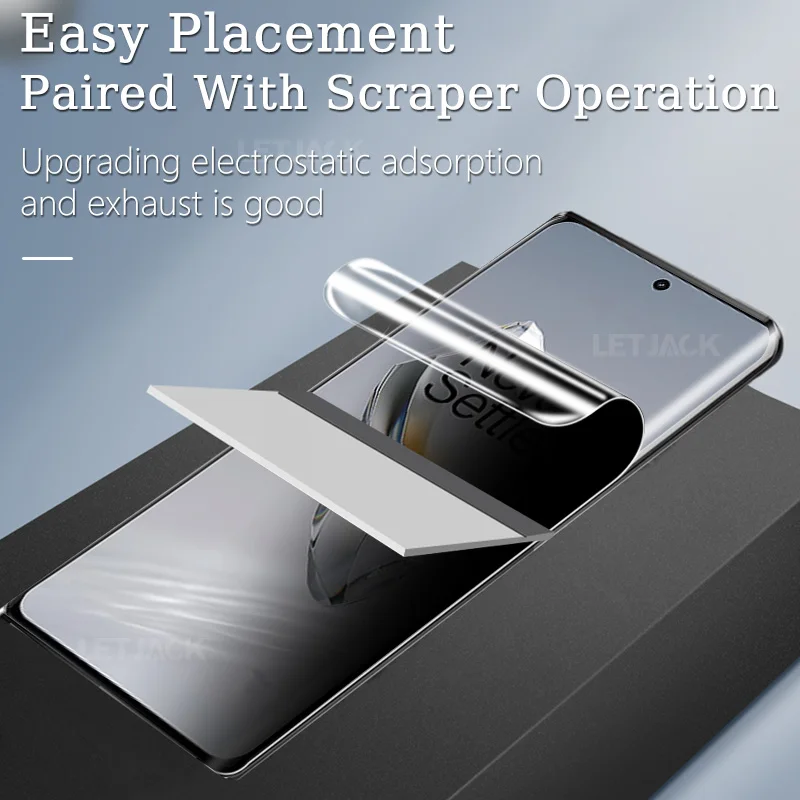 Антишпионская Гидрогелевая пленка 3D для OnePlus 12 11 10 9 8 Pro 12R 11R полное изогнутое