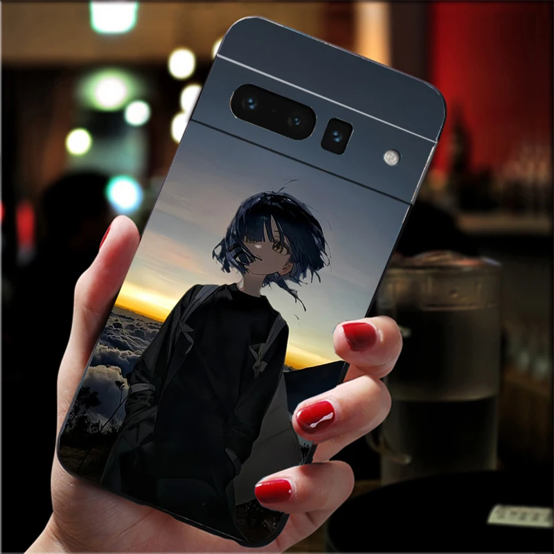 Фото Силиконовый мягкий чехол для телефона Google Pixel 10 9 Pro XL, чехол для Pixel 9A 8A 7A 6A 5, чехол с рисунком аниме Bochi Rock Ryo Yamada manga №5