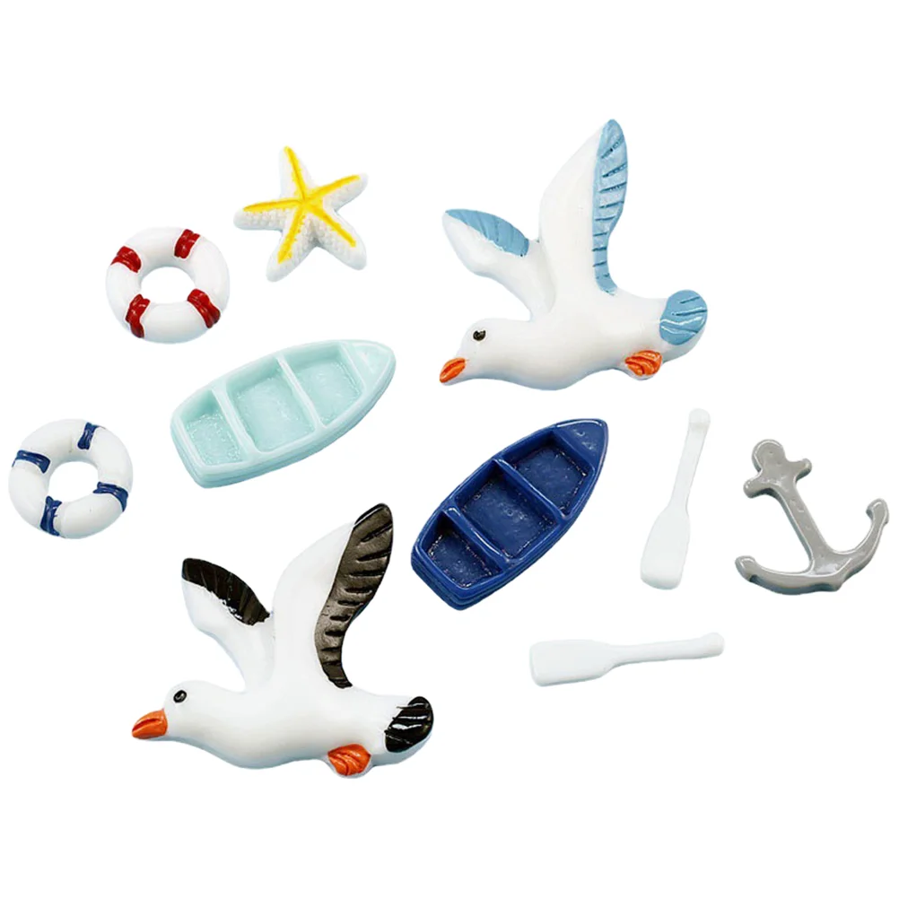 

1 Set of Resin Decorations Scenery Microlandscape Decors Mediterranean Style Small Adornment Decors