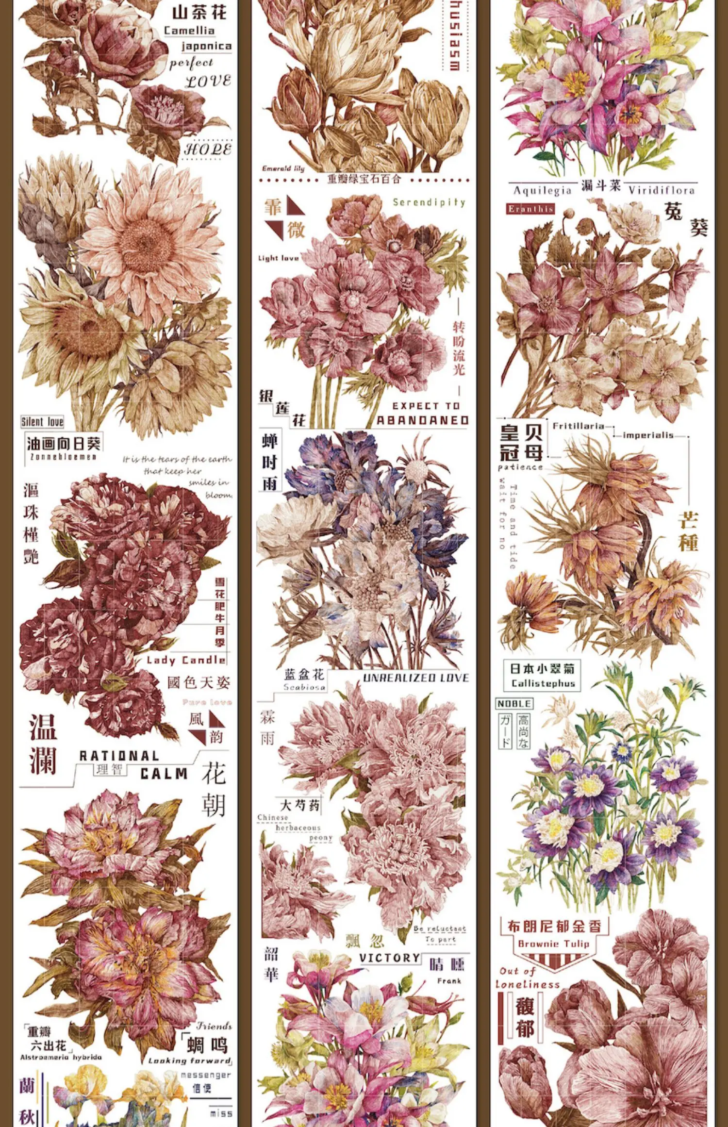 

Zhaohua Flower Collection Pet Washi Tape Journaling Collage