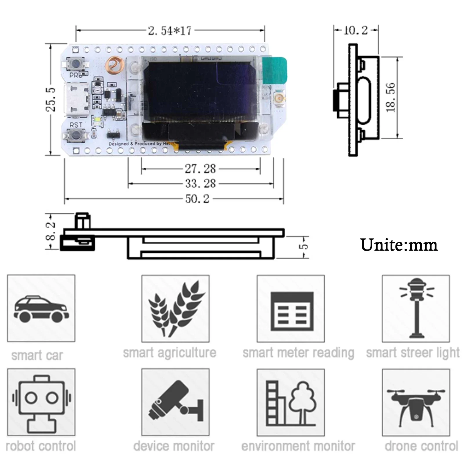 2 комплекта макетной платы ESP32 LoRa32 V3 0 96 OLED SX1262 868 МГц 915 Антенна LoRa 32 IoT Dev Board WIFI + BT Lora