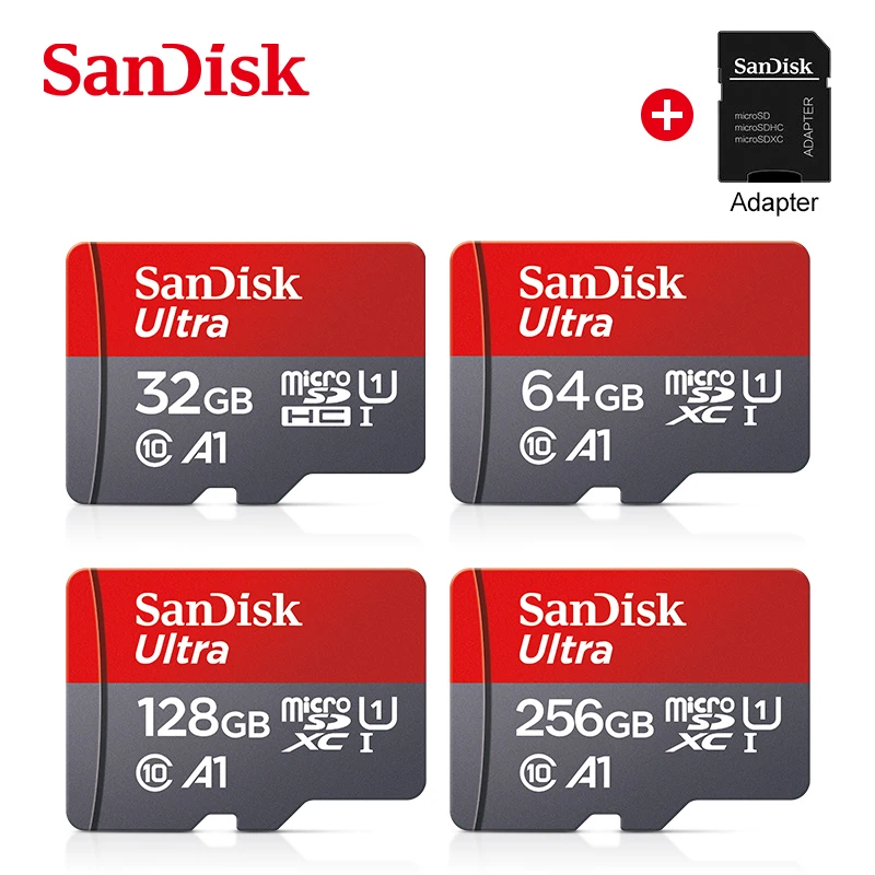 Sandisk Micro Memory SD Card 128GB 32GB 64GB 256GB 16GB SD Card SD/TF Flash Card 4 8 16 32 64 128 256 GB Memory Card for Phone