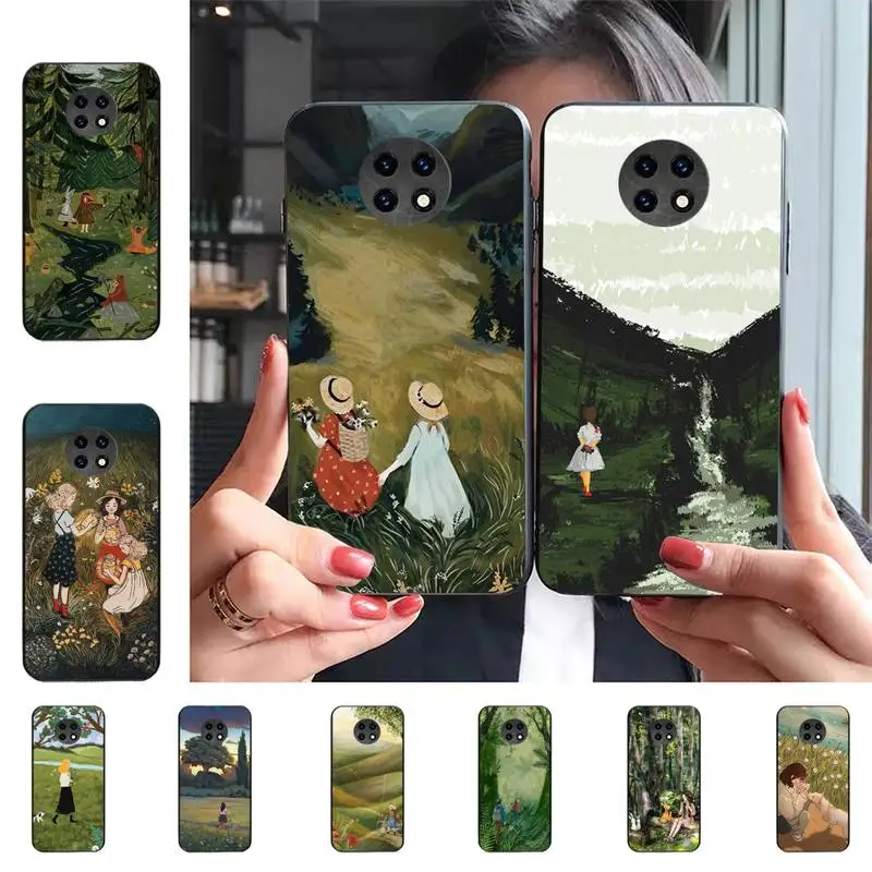 

Cartoon Scenery Girl Phone Case For Redmi 5 6 7 8 9 10 plus pro 6 7 8 9 A GO K20 K30 K40 pro plus F3 Fundas