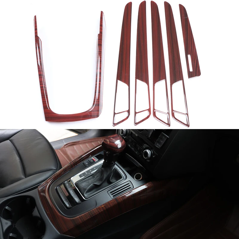 

Car Interior Mouldings Modification Decorative Trim Frame Interior Sequins Wooden Color For Audi Q5 2008 2009 2010 2011 -2016